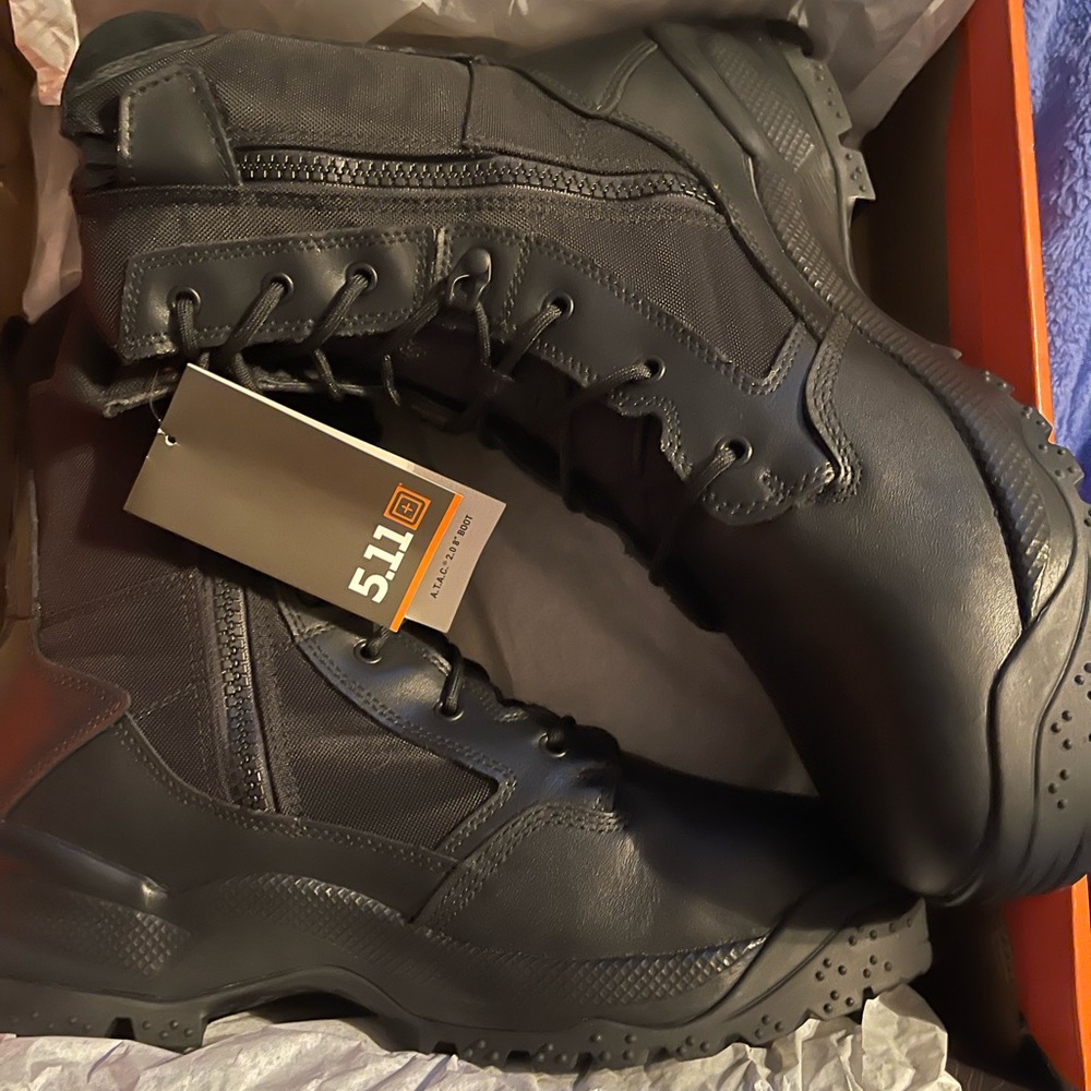 Tactical 5.11 - 12391 ATAC 2.0 8 Inch Black Boots, Size 14